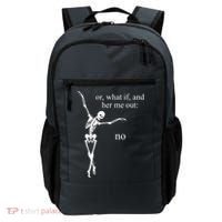 Hear Me Out No Funny Sassy Skeleton Gift Backpack thumb 0