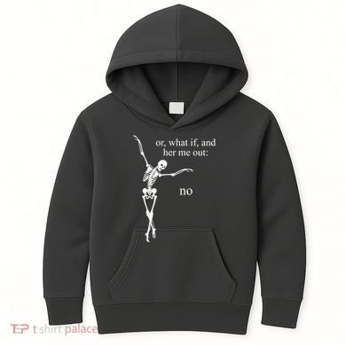 Hear Me Out No Funny Sassy Skeleton Gift Kids Hoodie
