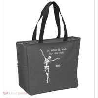 Hear Me Out No Funny Sassy Skeleton Gift Tote Bag thumb 2