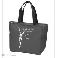 Hear Me Out No Funny Sassy Skeleton Gift Tote Bag thumb 3