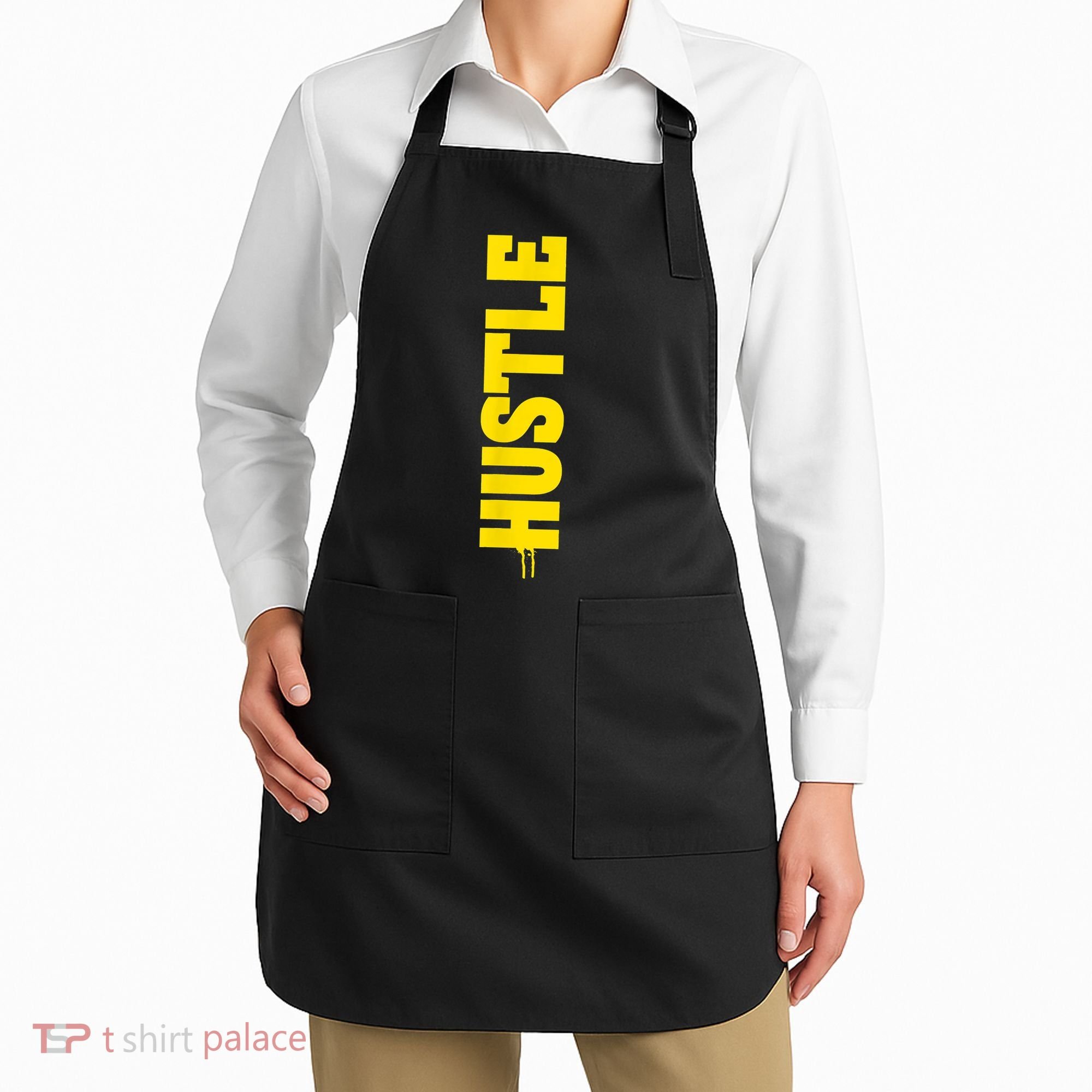 HUSTLE MODE ON , HARD Motivational Saying Apron