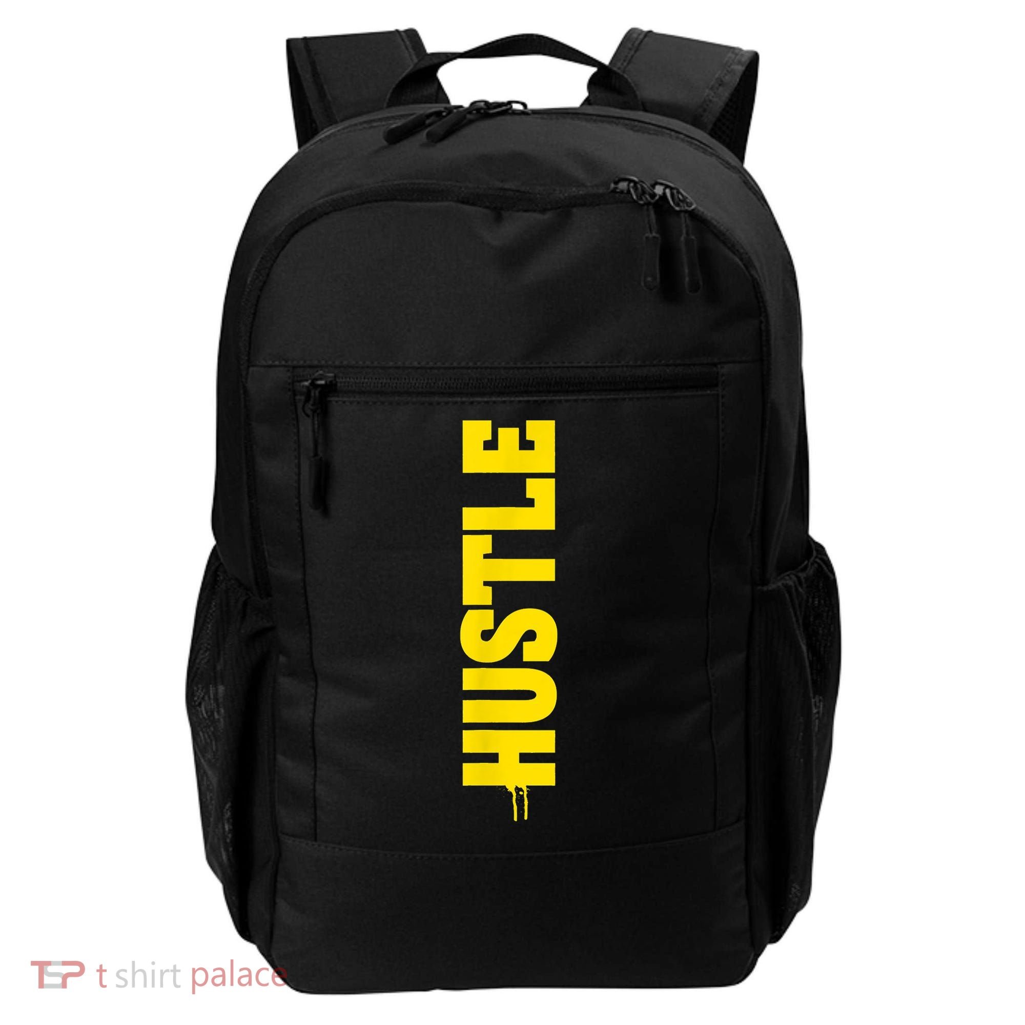 HUSTLE MODE ON , HARD Motivational Saying Backpack