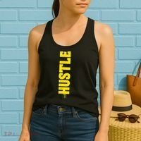 HUSTLE MODE ON , HARD Motivational Saying Women's Tank Top thumb 2