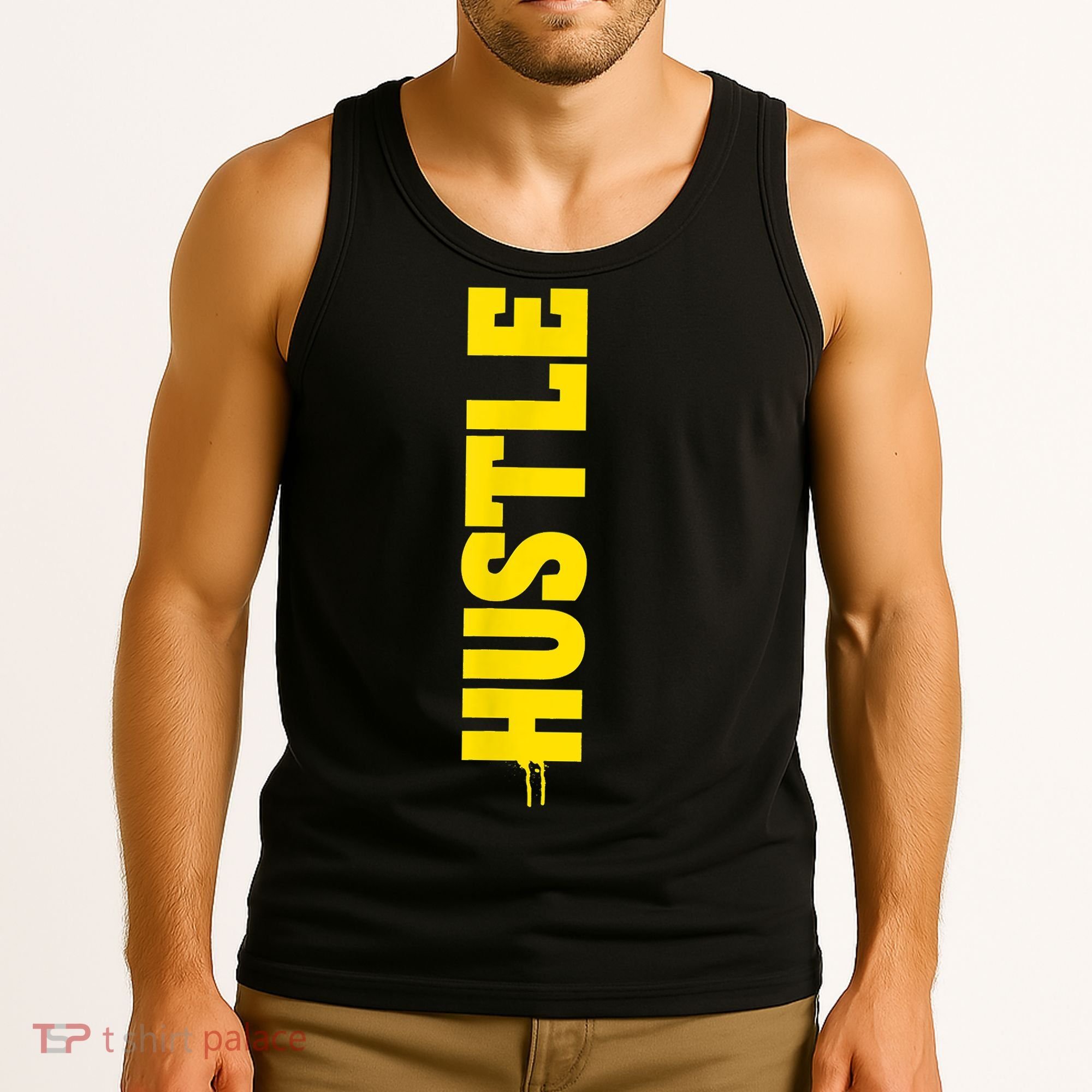 HUSTLE MODE ON , HARD Motivational Saying Tank Top