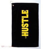 HUSTLE MODE ON , HARD Motivational Saying Golf Towel thumb 0
