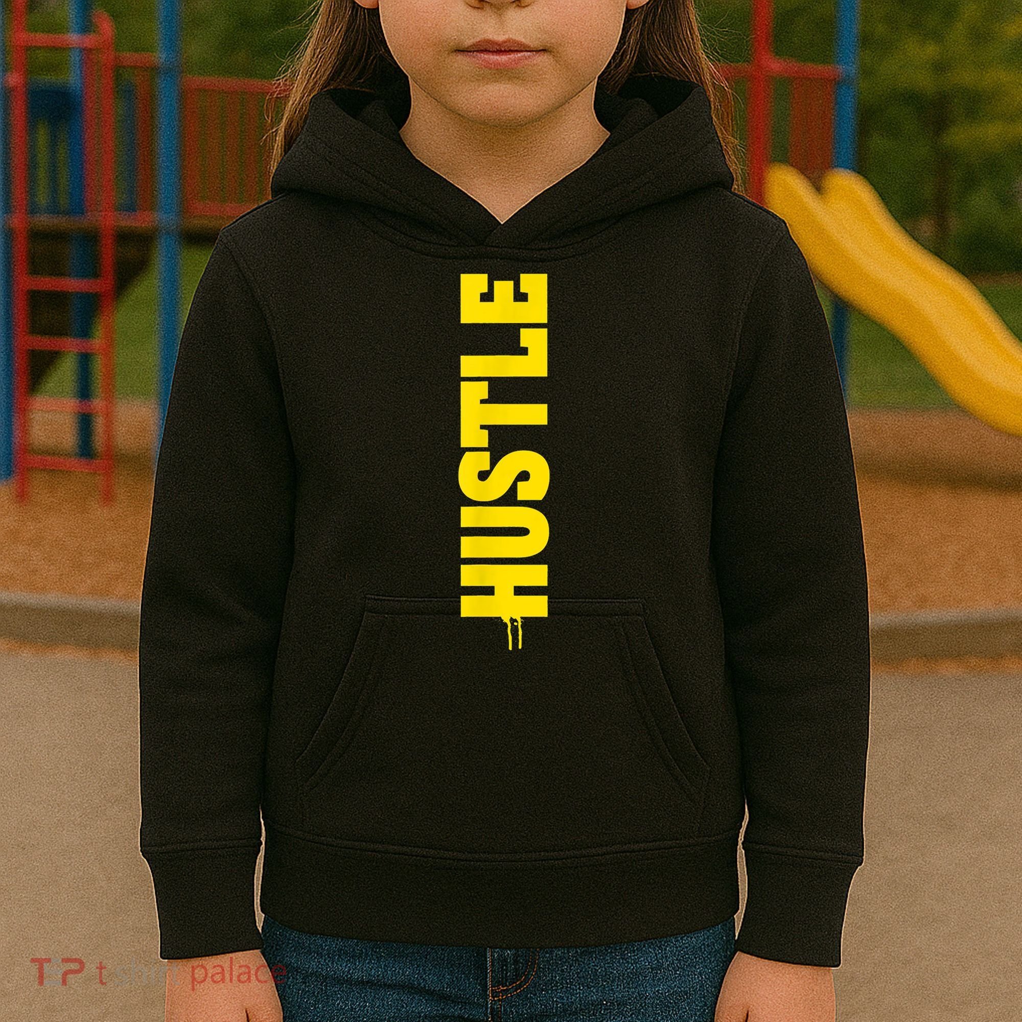HUSTLE MODE ON , HARD Motivational Saying Kids Hoodie