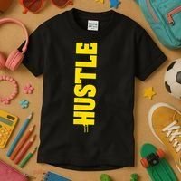 HUSTLE MODE ON , HARD Motivational Saying Kids T-Shirt thumb 3