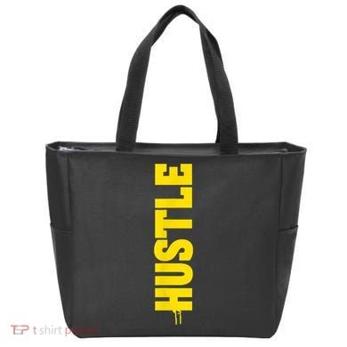 HUSTLE MODE ON , HARD Motivational Saying Tote Bag