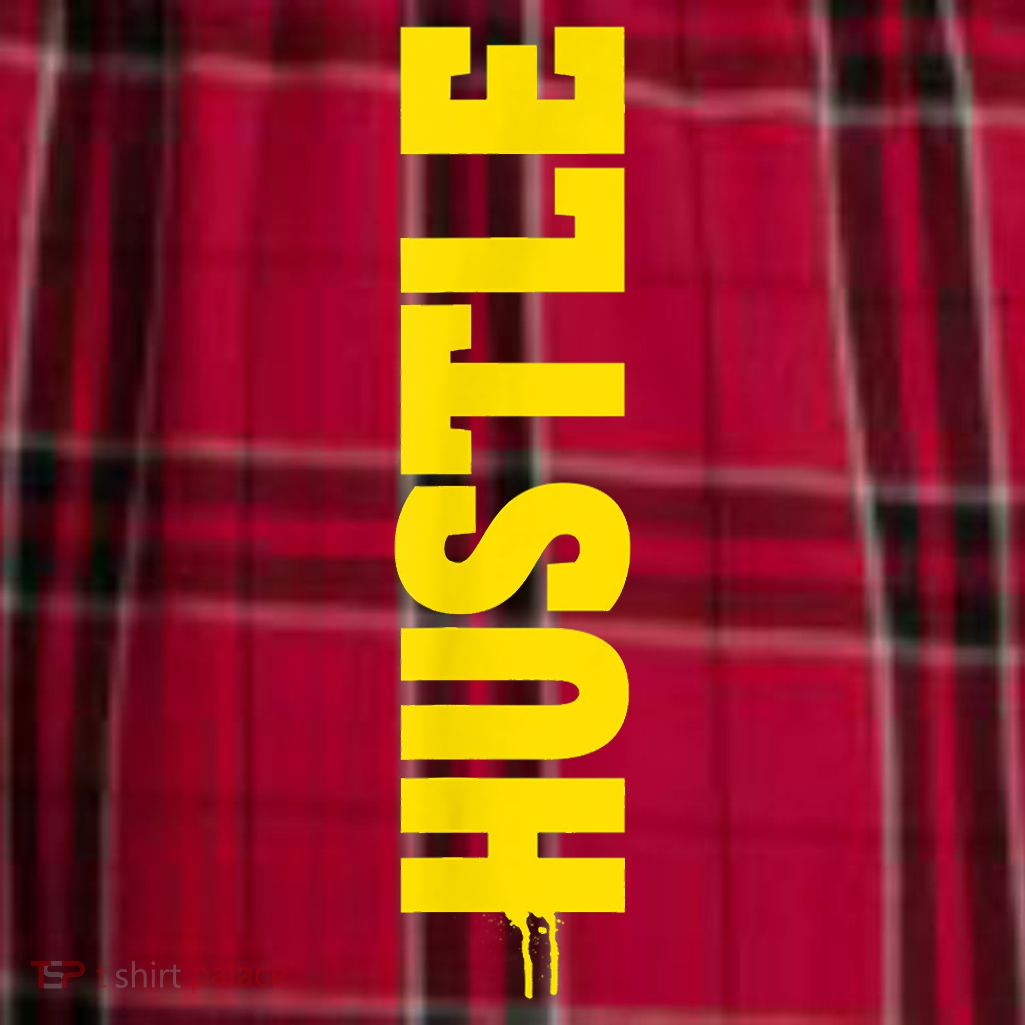 HUSTLE MODE ON , HARD Motivational Saying Men's Flannel Plaid Pajama Pants