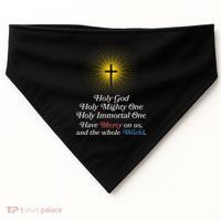 Holy Mighty One Catholic Christian Prayer USA-Made Doggie Bandana thumb 0