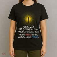 Holy Mighty One Catholic Christian Prayer T-Shirt thumb 4
