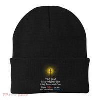 Holy Mighty One Catholic Christian Prayer Beanie thumb 0