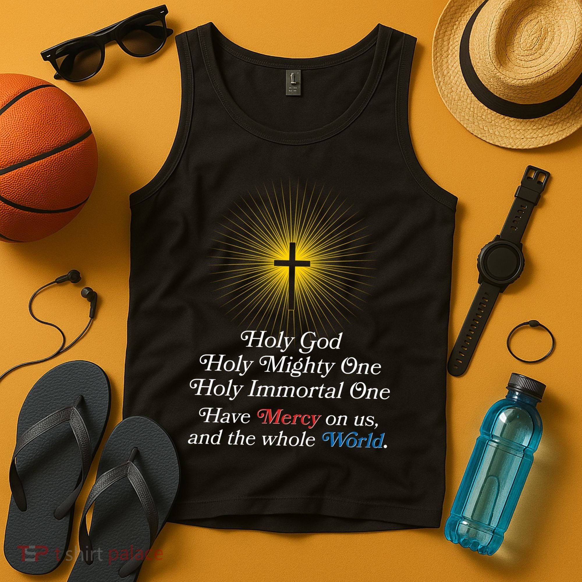 Holy Mighty One Catholic Christian Prayer Tank Top