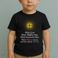Holy Mighty One Catholic Christian Prayer Toddler T-Shirt thumb 2