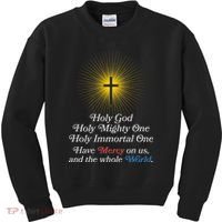 Holy Mighty One Catholic Christian Prayer Kids Sweatshirt thumb 0