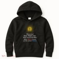 Holy Mighty One Catholic Christian Prayer Kids Hoodie thumb 0
