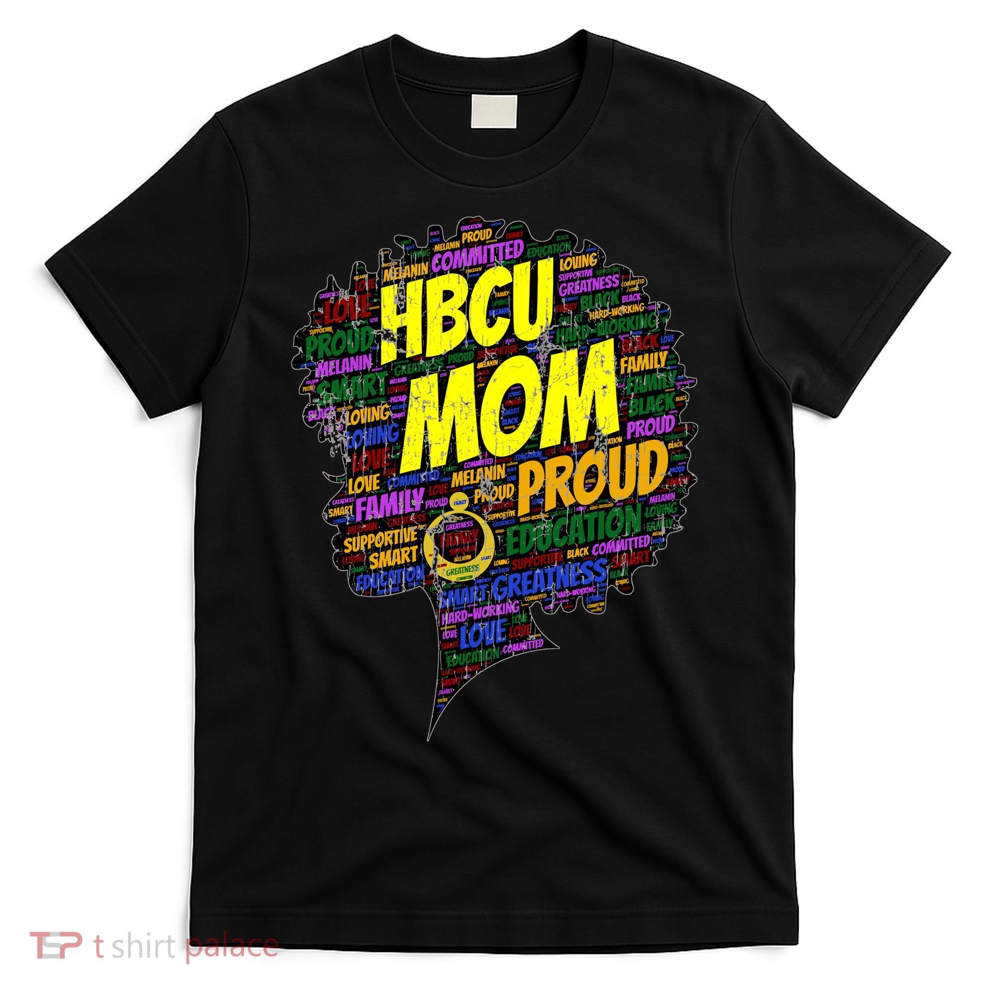 HBCU Mom Parent Graduation Afro For Women Vintage T-Shirt