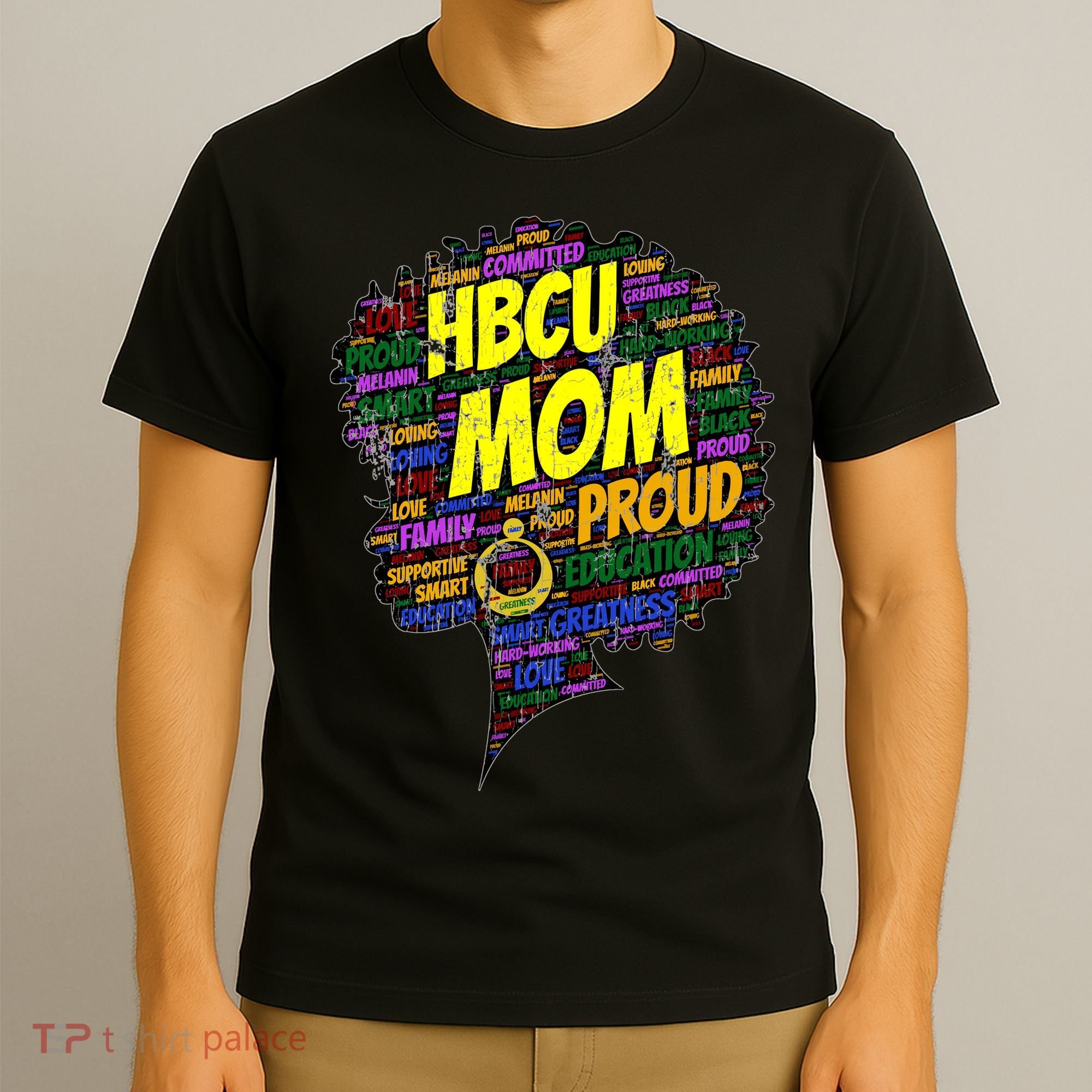 HBCU Mom Parent Graduation Afro For Women Vintage T-Shirt