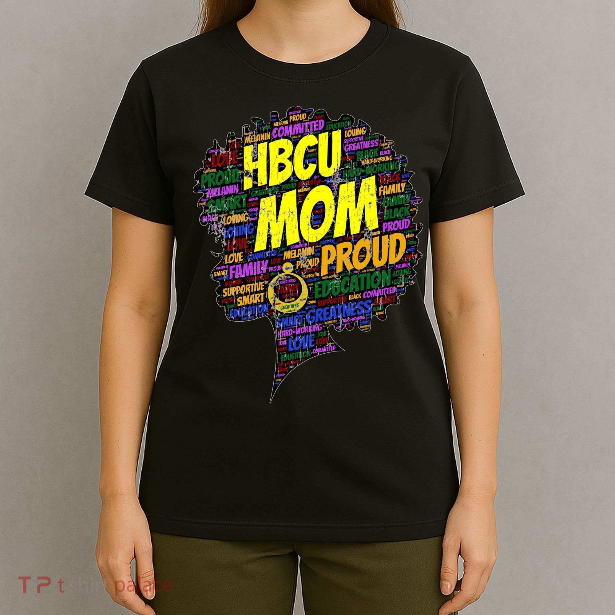 HBCU Mom Parent Graduation Afro For Women Vintage T-Shirt