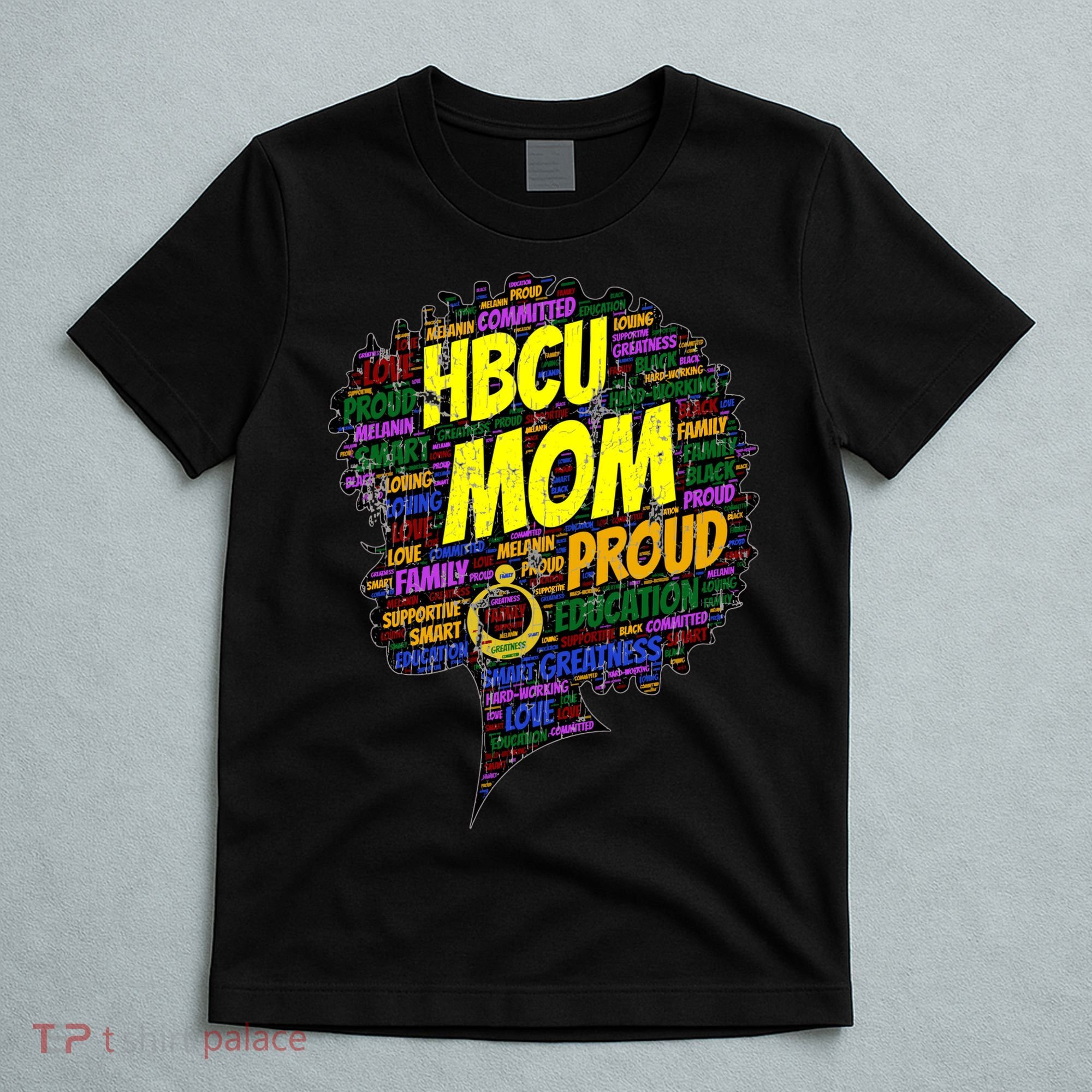 HBCU Mom Parent Graduation Afro For Women Vintage T-Shirt