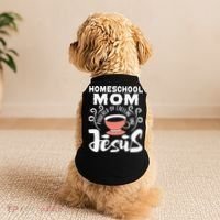 Homeschool Mom Powered By Caffeine And Jesus Homeschooling Doggie Tank thumb 2
