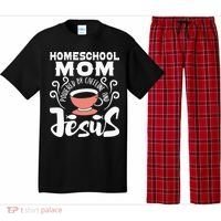 Homeschool Mom Powered By Caffeine And Jesus Homeschooling Pajama Set thumb 0