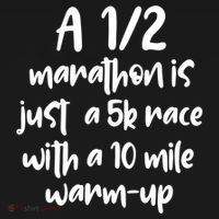 Half Marathon Running Runners A 1/2 Marathon Is Just 5k Race Meaningful Gift Ornament thumb 1