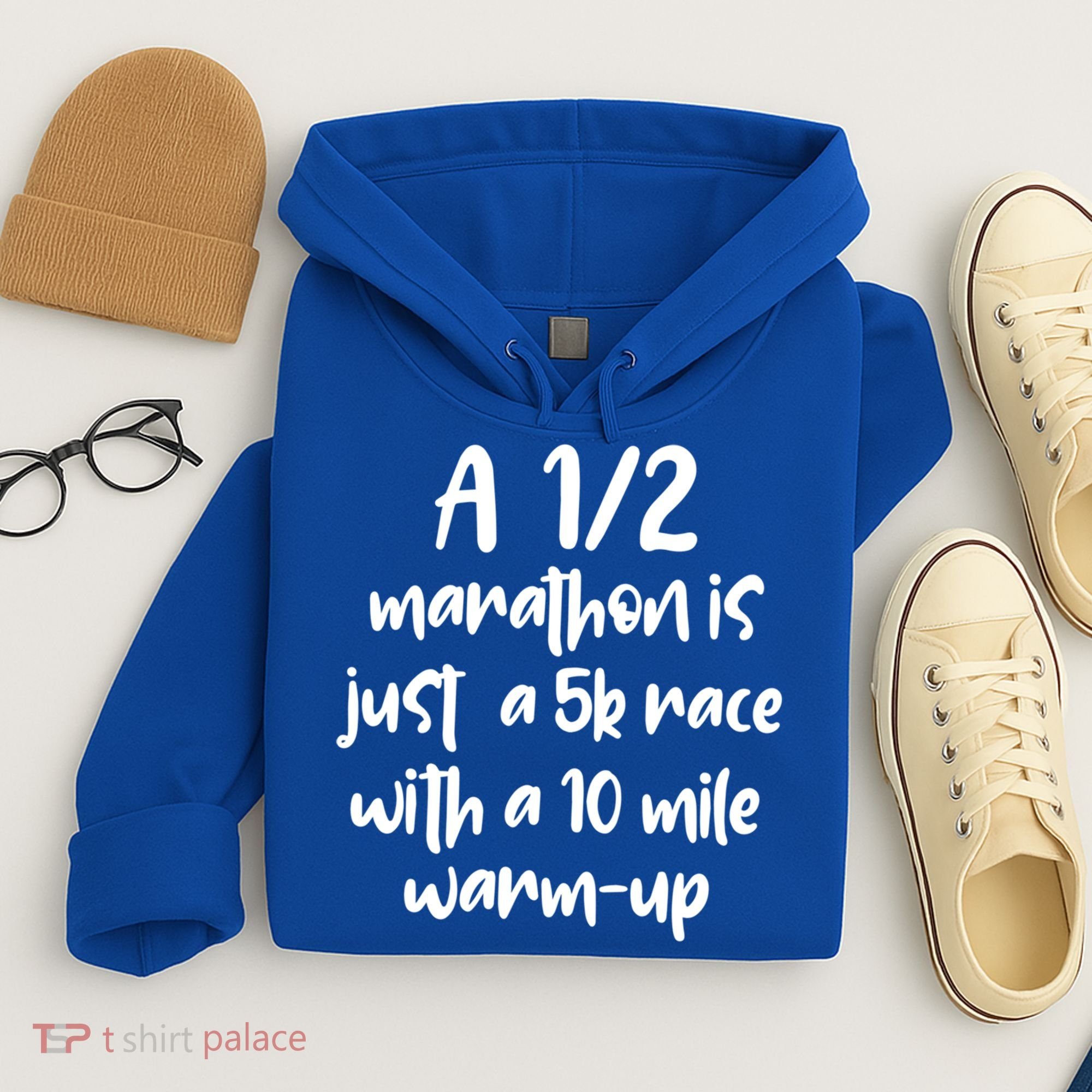 Half Marathon Running Runners A 1/2 Marathon Is Just 5k Race Meaningful Gift Hoodie