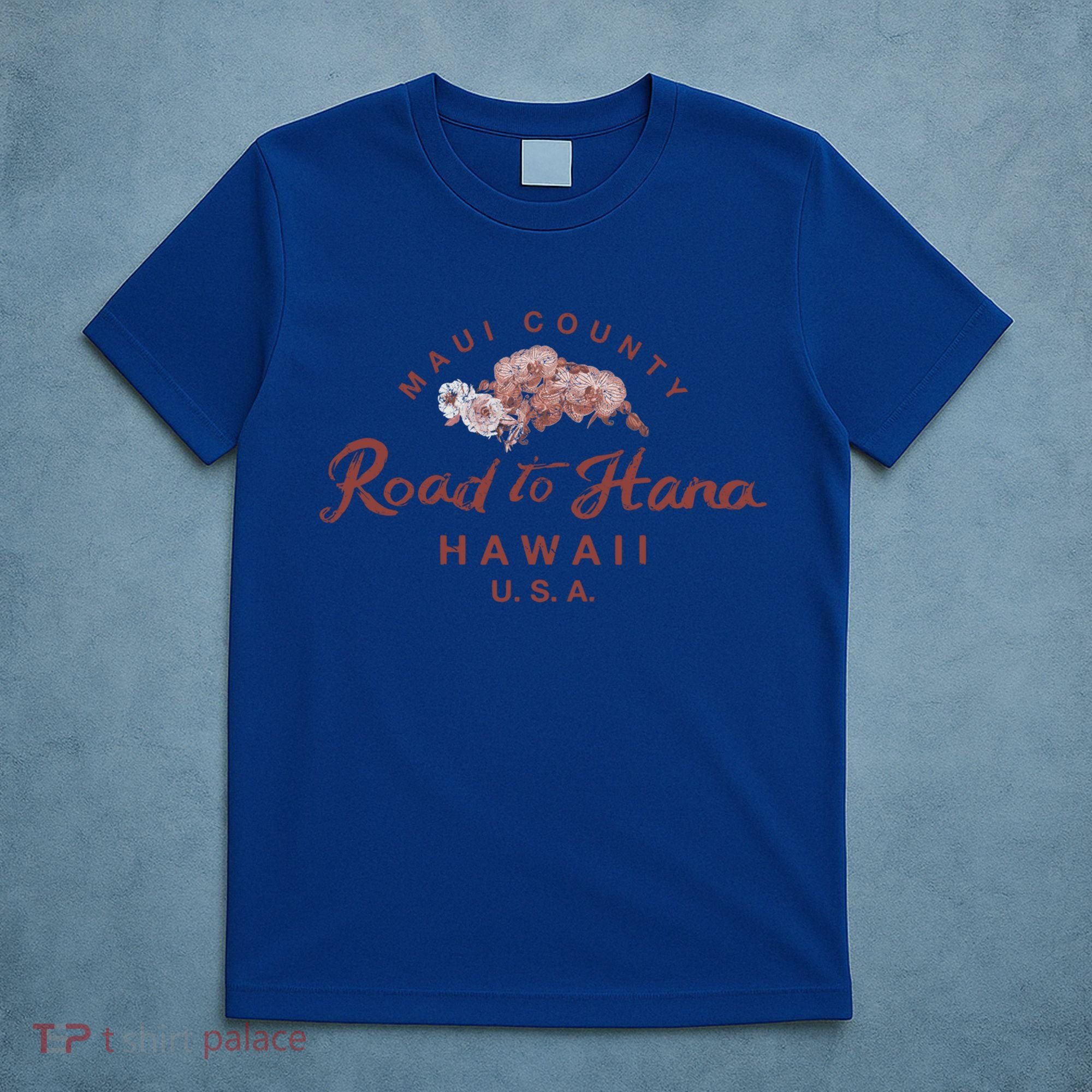Hawaii Maui Road To Hana Vintage Hawaiian Floral Gift T-Shirt
