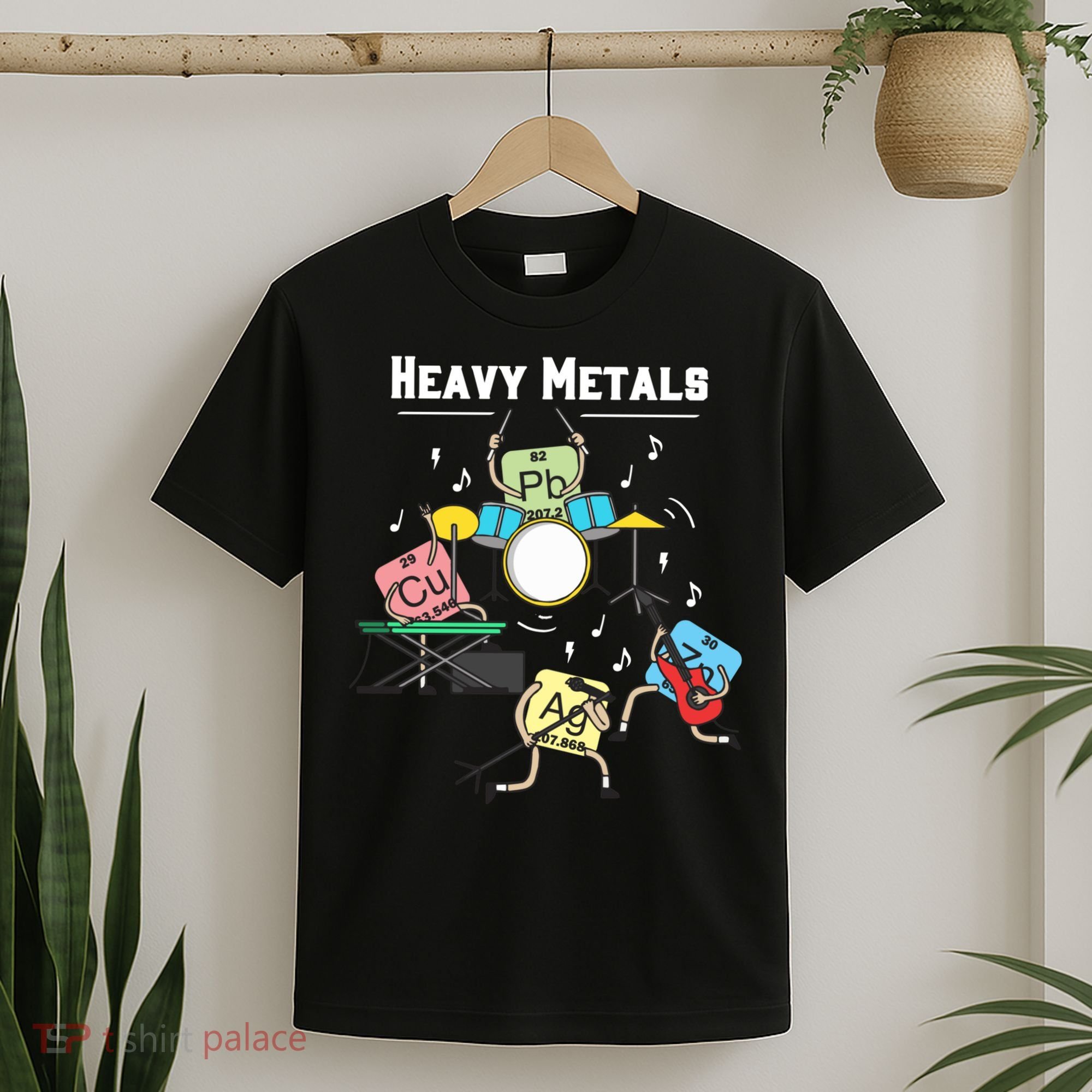 Heavy Metals Rock Chemistry Physics Periodic Table Of Elements T-Shirt