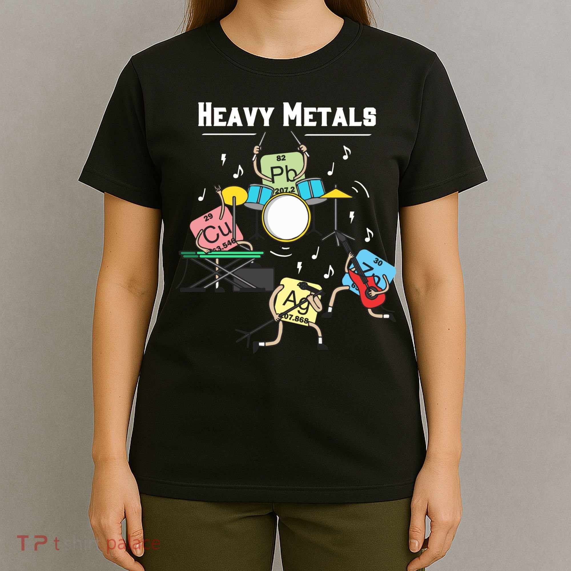 Heavy Metals Rock Chemistry Physics Periodic Table Of Elements T-Shirt