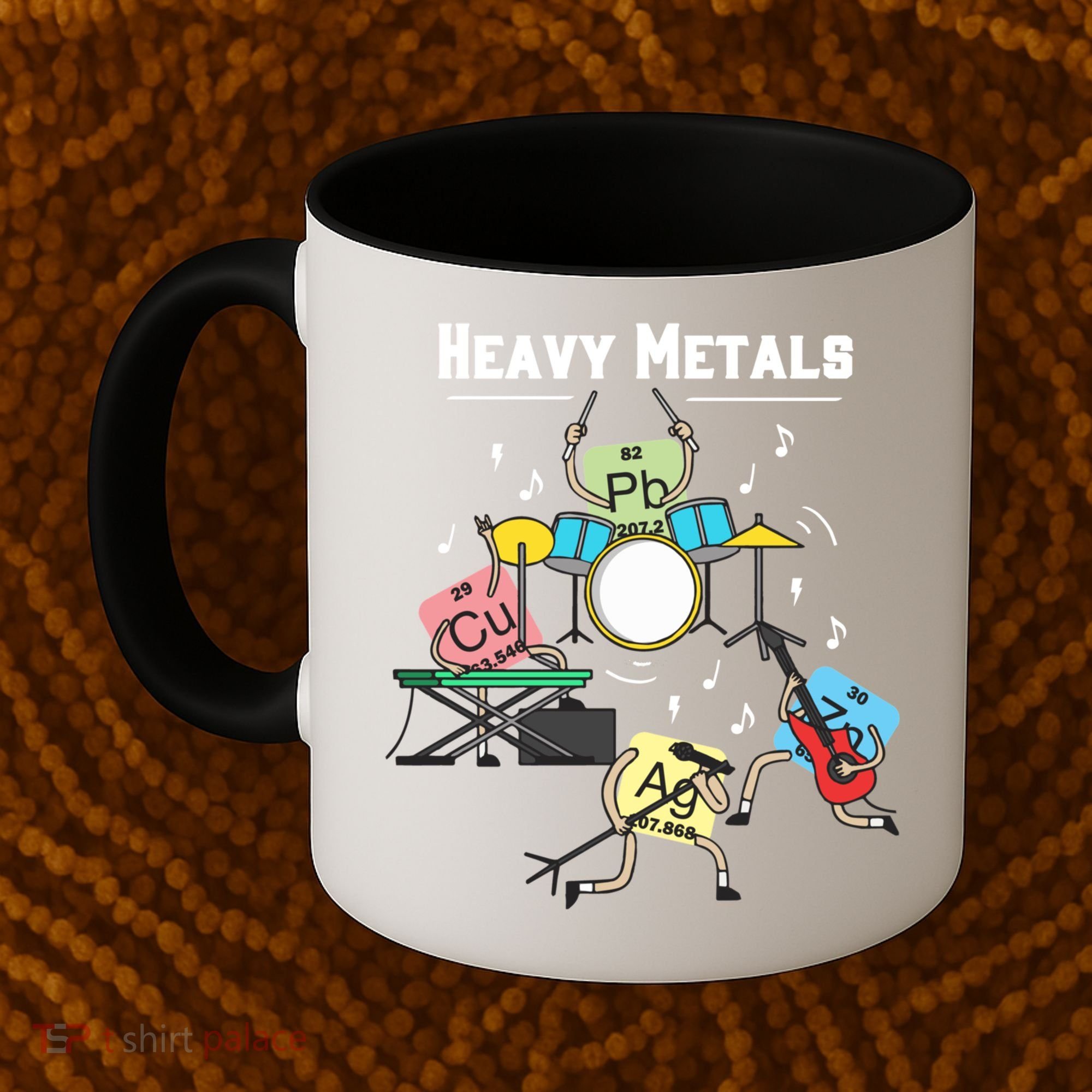 Heavy Metals Rock Chemistry Physics Periodic Table Of Elements Coffee Mug