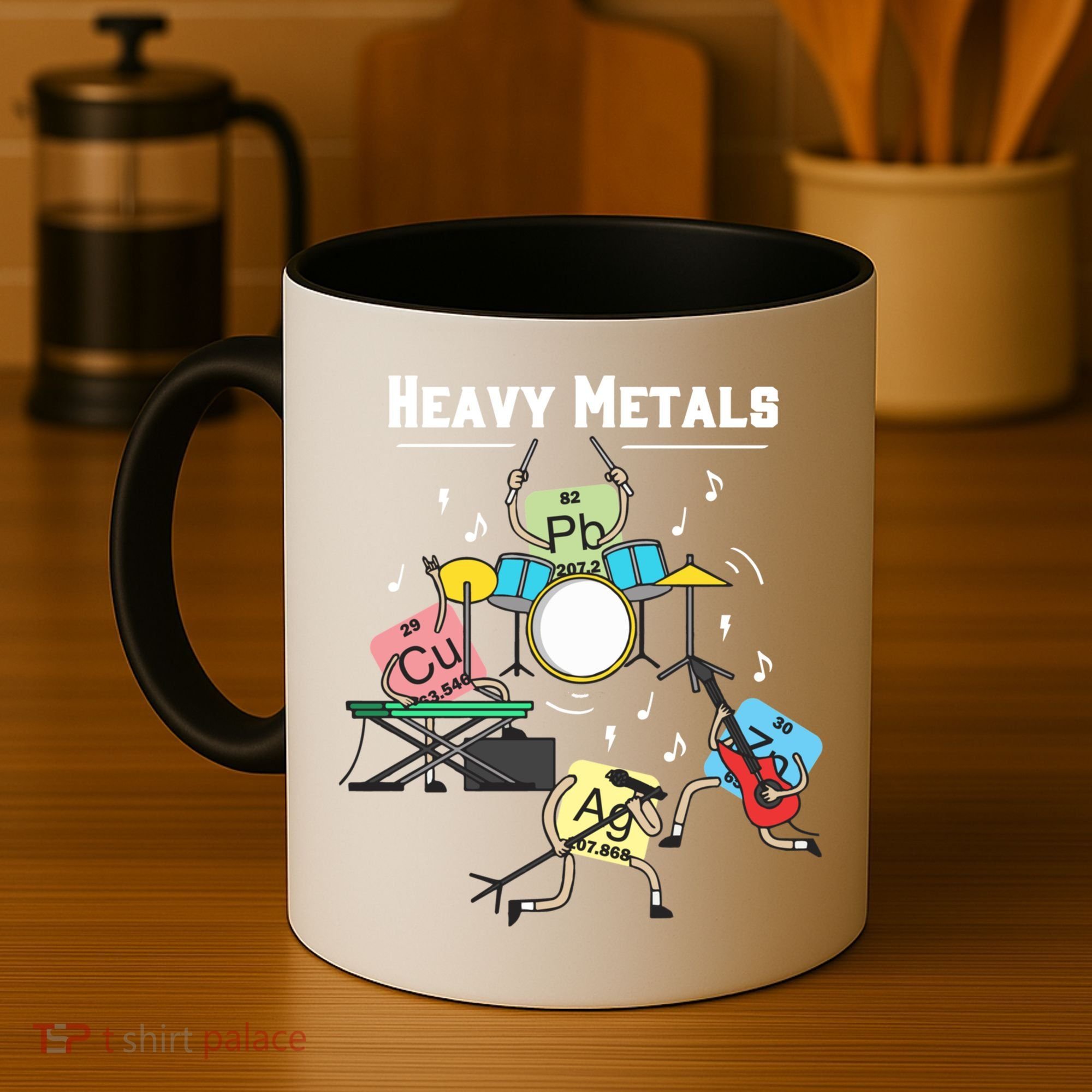 Heavy Metals Rock Chemistry Physics Periodic Table Of Elements Coffee Mug