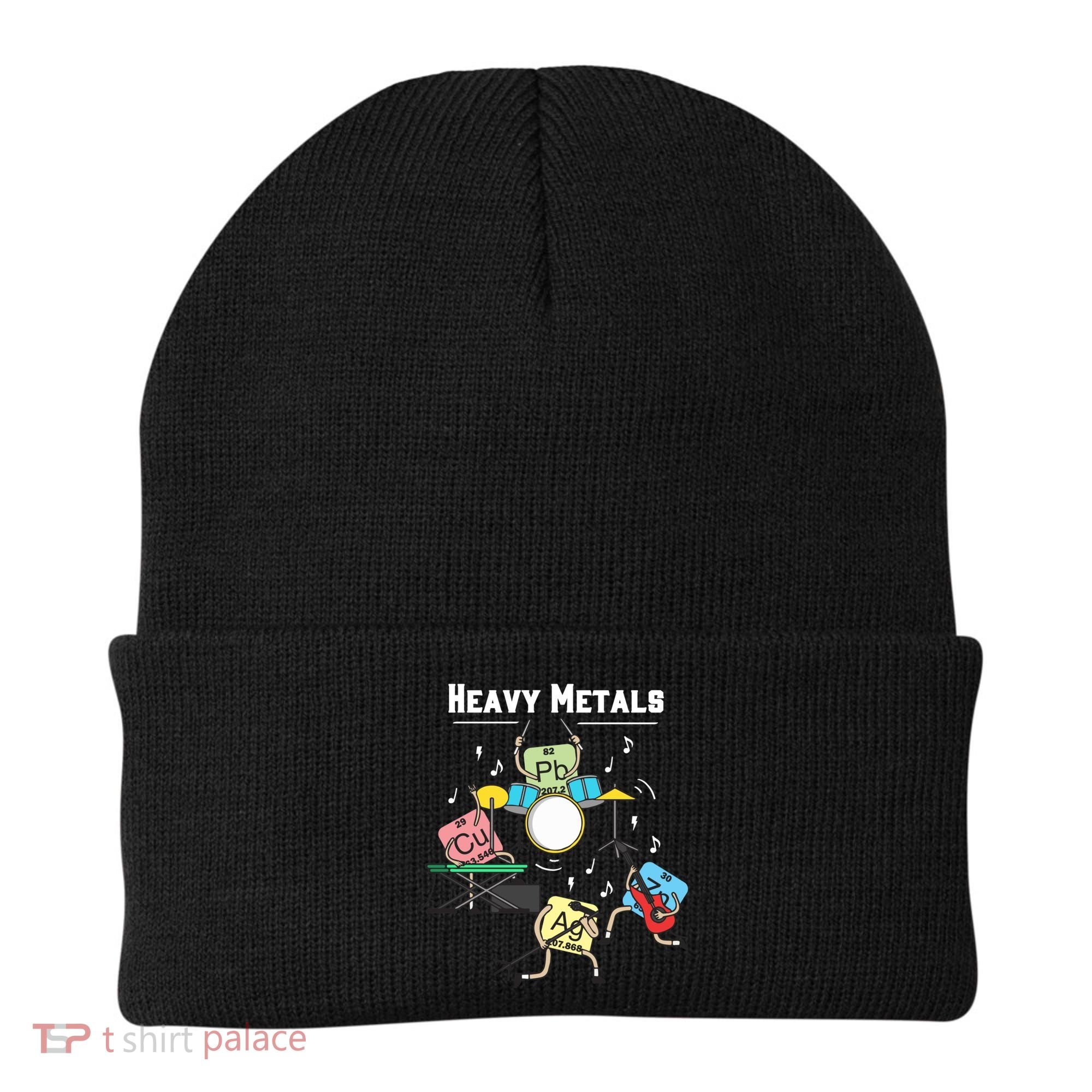Heavy Metals Rock Chemistry Physics Periodic Table Of Elements Beanie