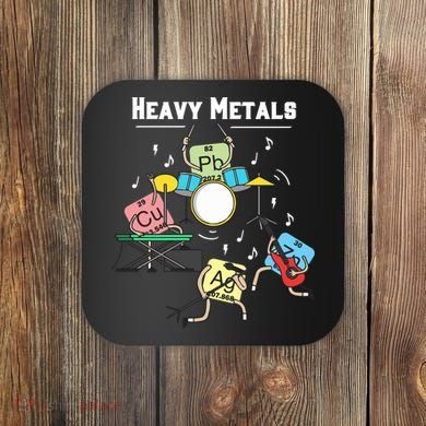Heavy Metals Rock Chemistry Physics Periodic Table Of Elements Coaster