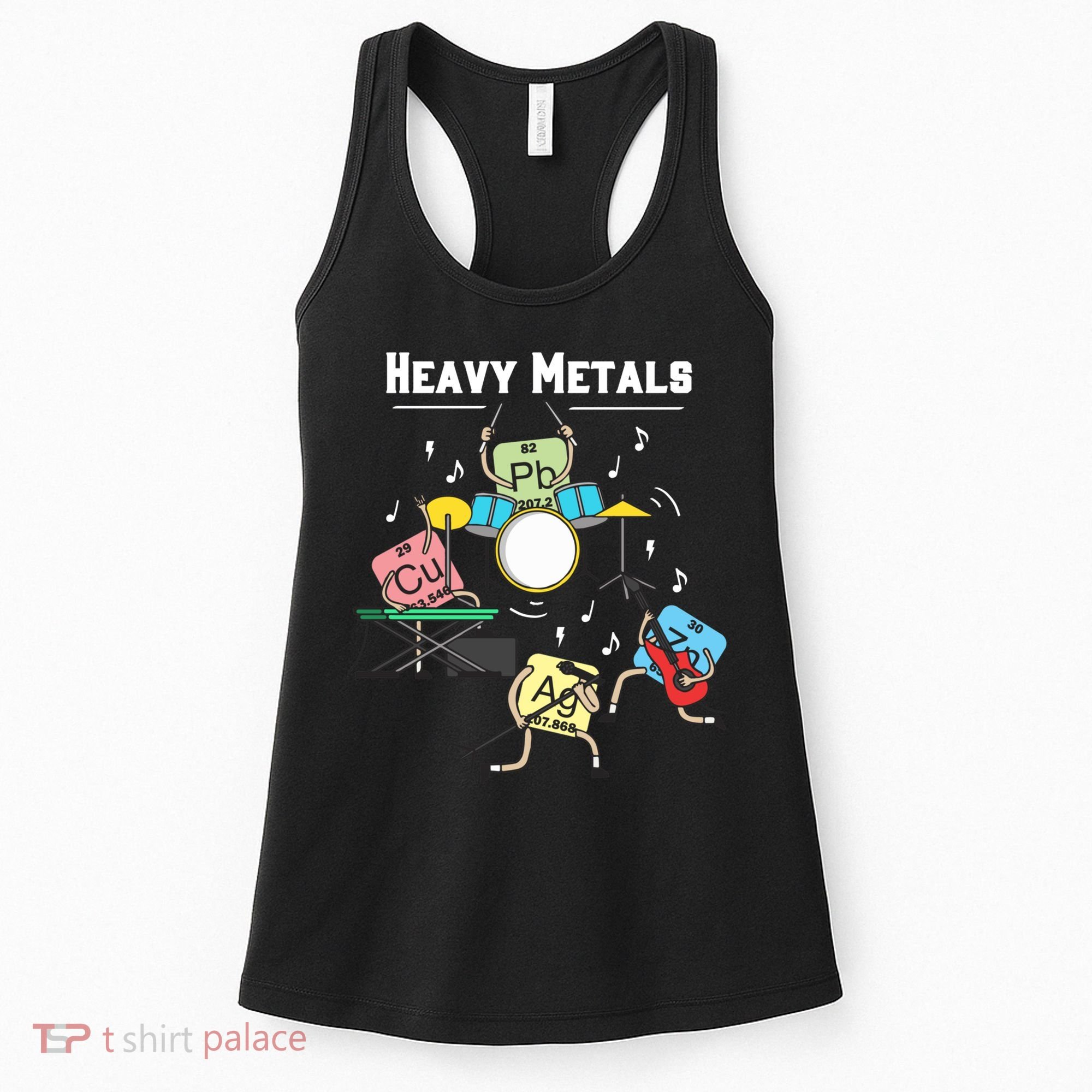Heavy Metals Rock Chemistry Physics Periodic Table Of Elements Women's Tank Top