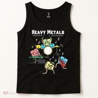 Heavy Metals Rock Chemistry Physics Periodic Table Of Elements Tank Top thumb 2