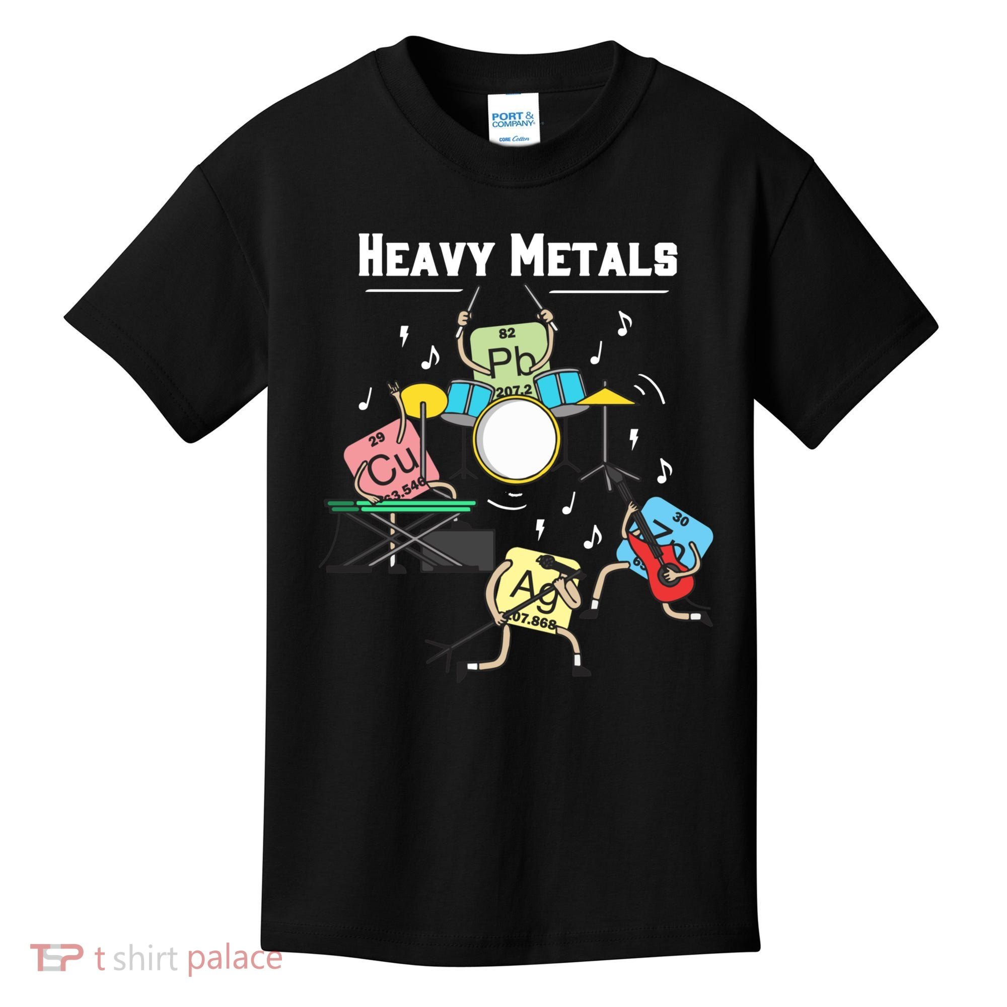 Heavy Metals Rock Chemistry Physics Periodic Table Of Elements Kids T-Shirt