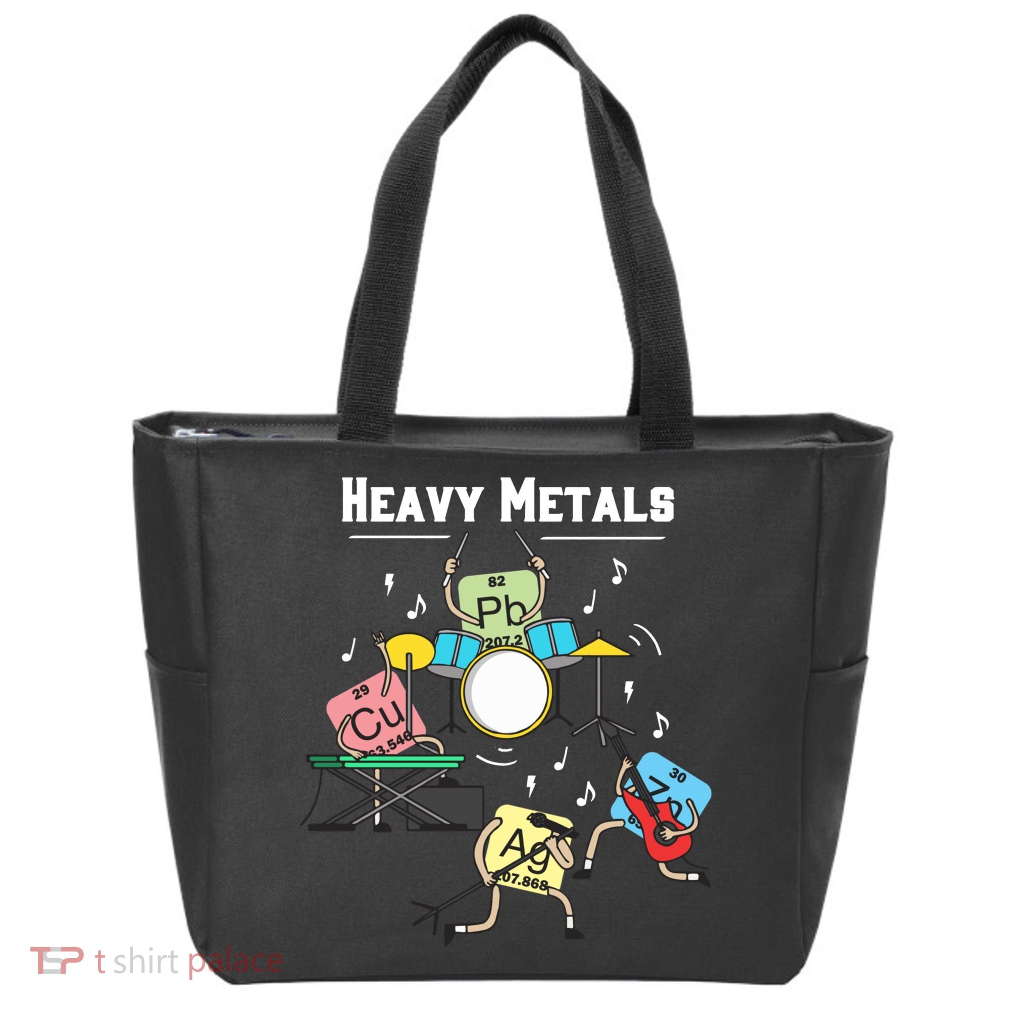 Heavy Metals Rock Chemistry Physics Periodic Table Of Elements Tote Bag