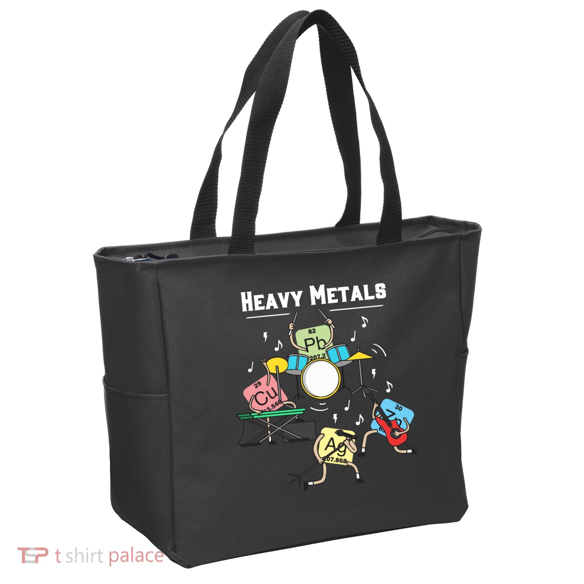 Heavy Metals Rock Chemistry Physics Periodic Table Of Elements Tote Bag