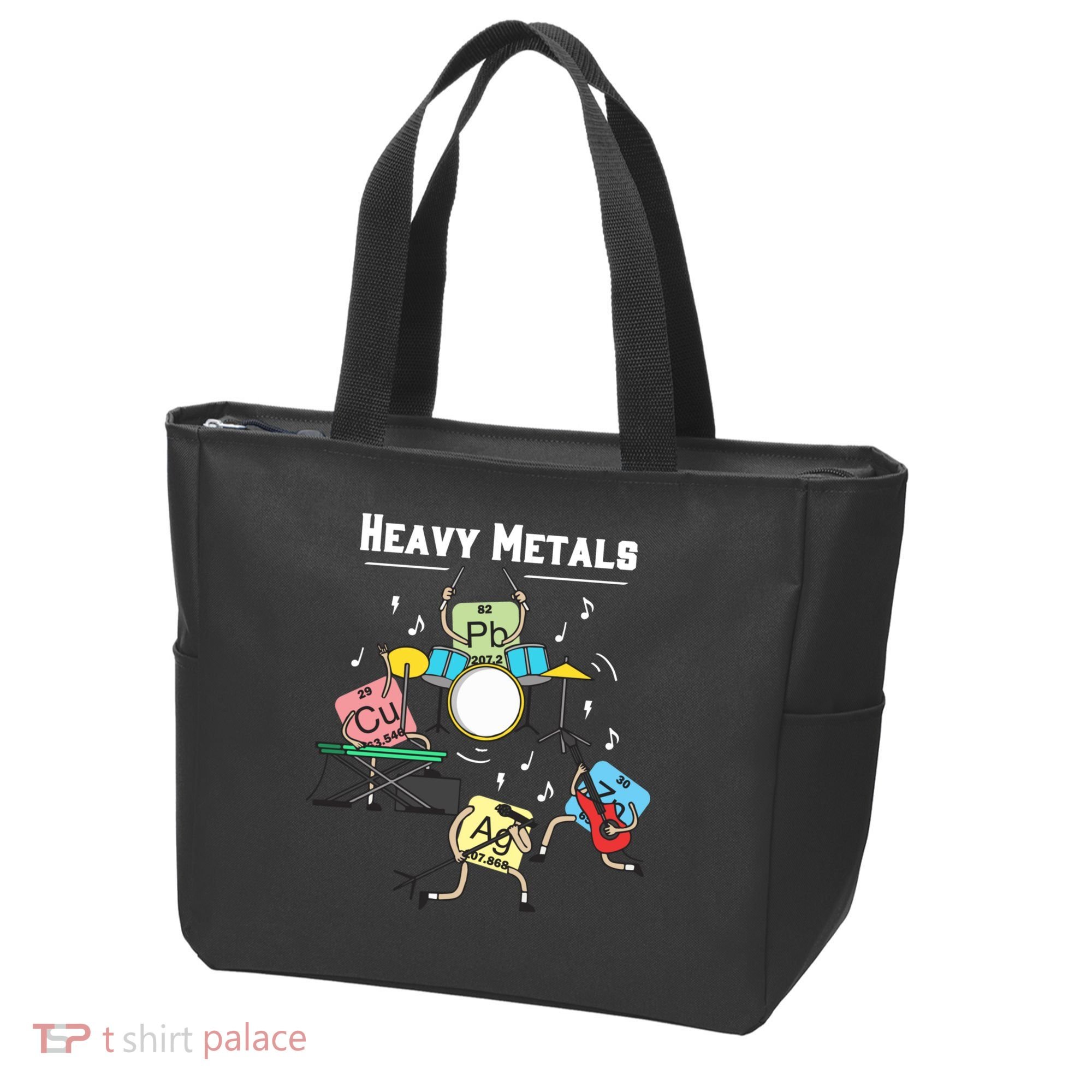 Heavy Metals Rock Chemistry Physics Periodic Table Of Elements Tote Bag