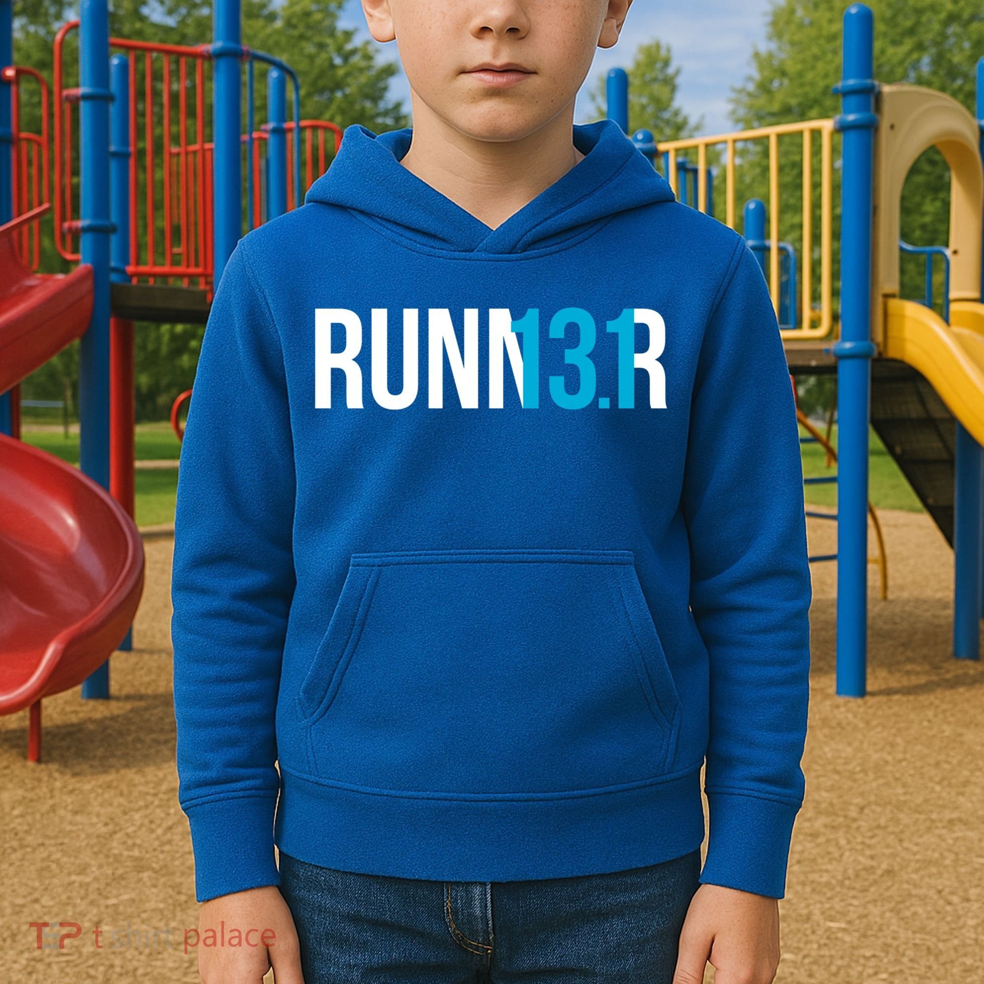 Half Marathon Runner Gift 13 1 Runner Cool Gift Kids Hoodie