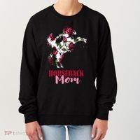 Horseback Mom Rose Horseback Riding Equestrian Rider Great Gift Women's Sweatshirt thumb 0