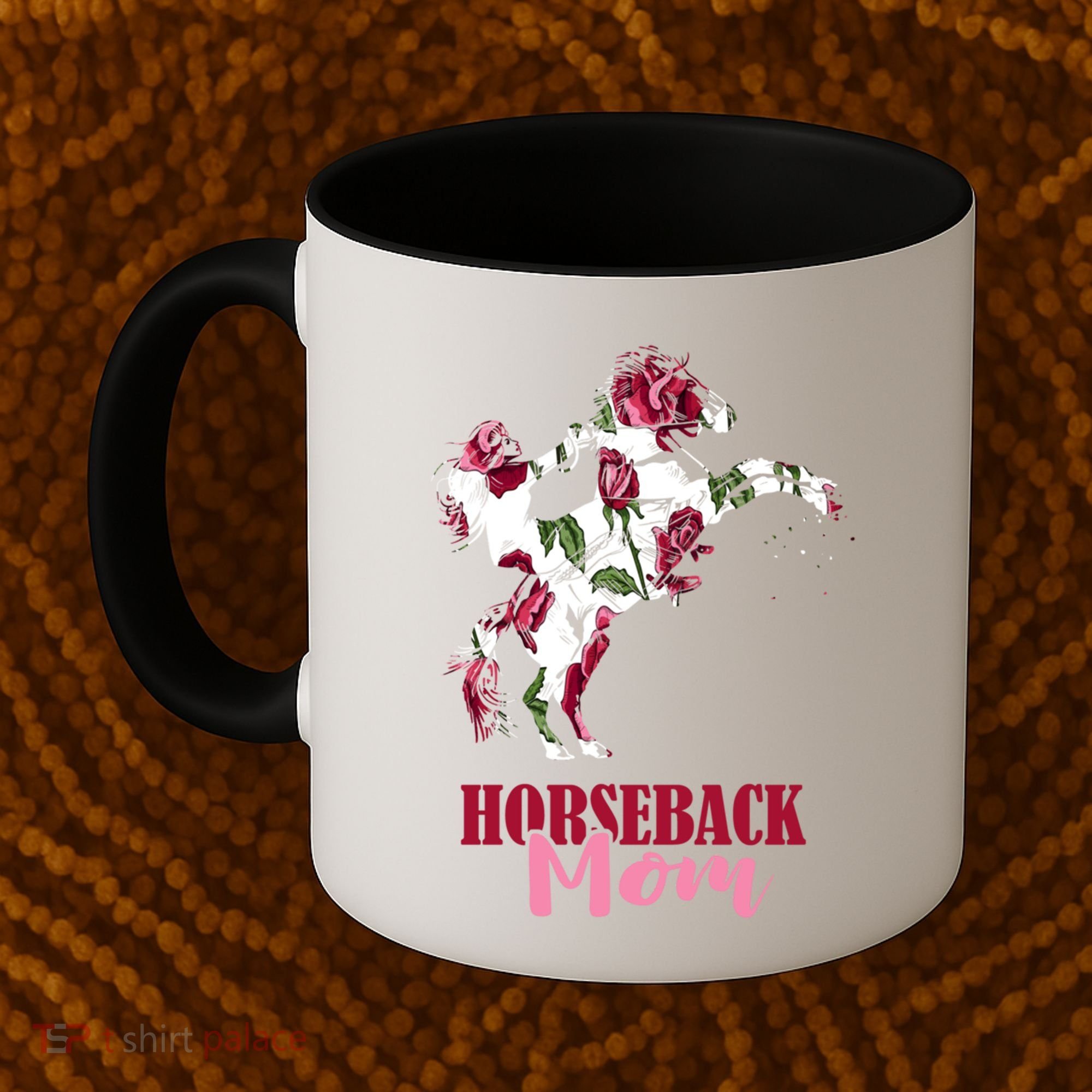 Horseback Mom Rose Horseback Riding Equestrian Rider Great Gift Coffee Mug