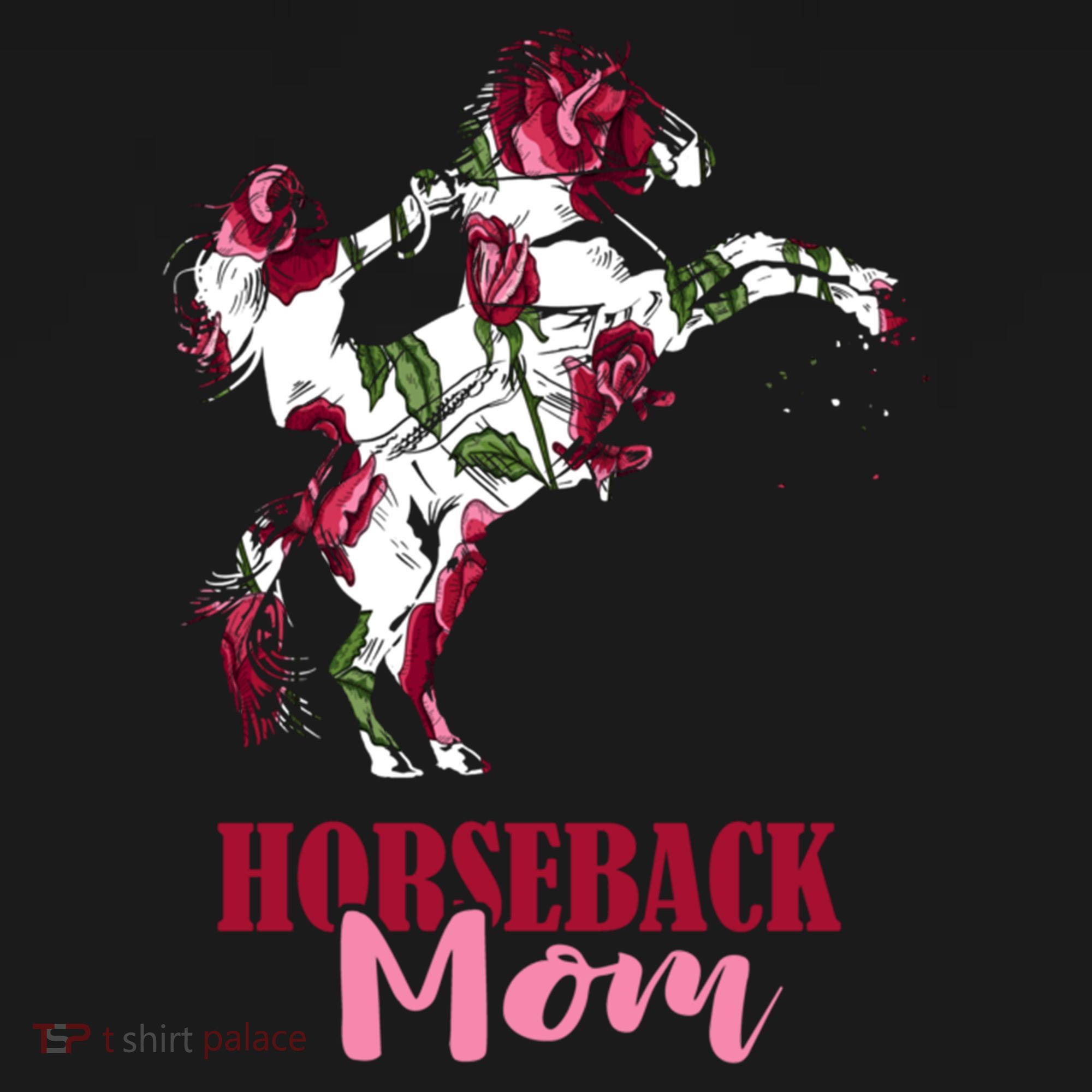 Horseback Mom Rose Horseback Riding Equestrian Rider Great Gift Women's Hoodie