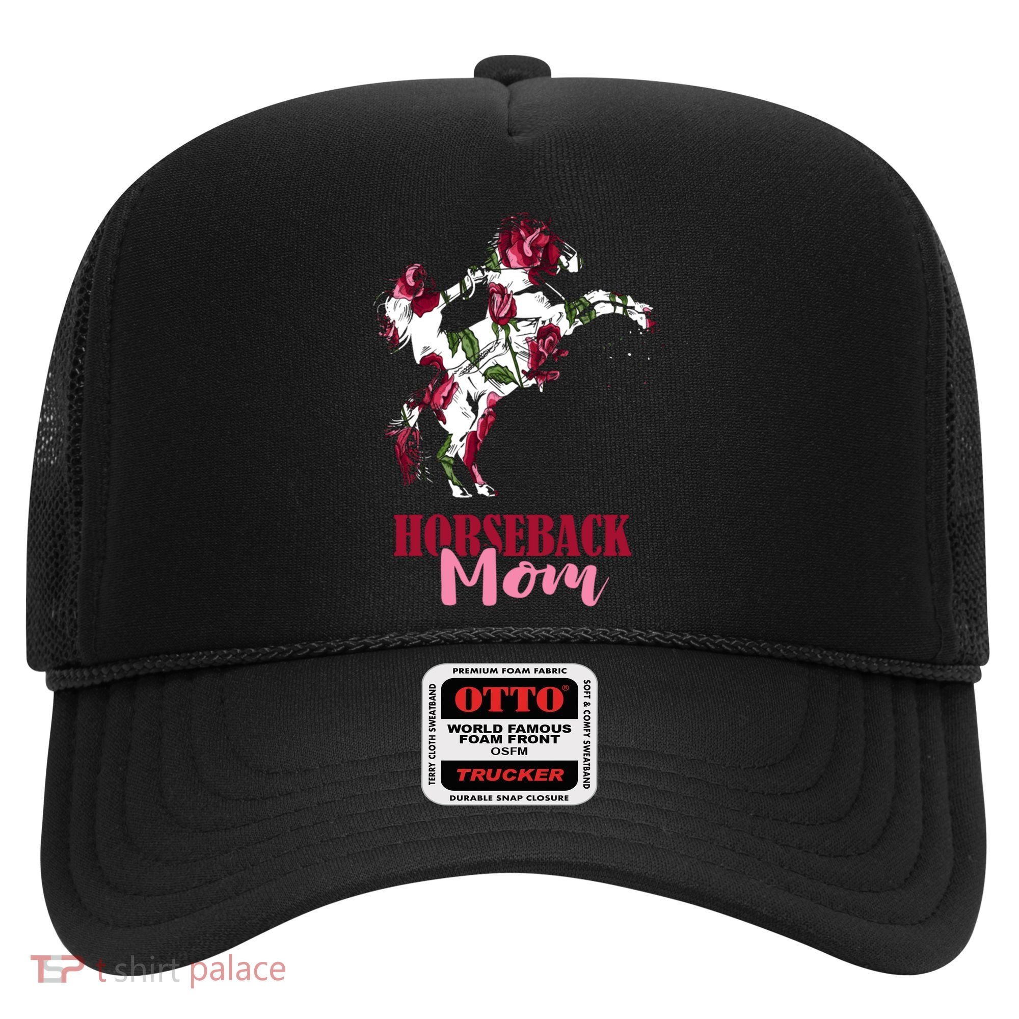 Horseback Mom Rose Horseback Riding Equestrian Rider Great Gift Hat