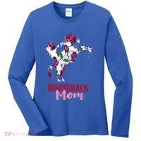 Horseback Mom Rose Horseback Riding Equestrian Rider Great Gift Women's Long Sleeve Shirt thumb 0