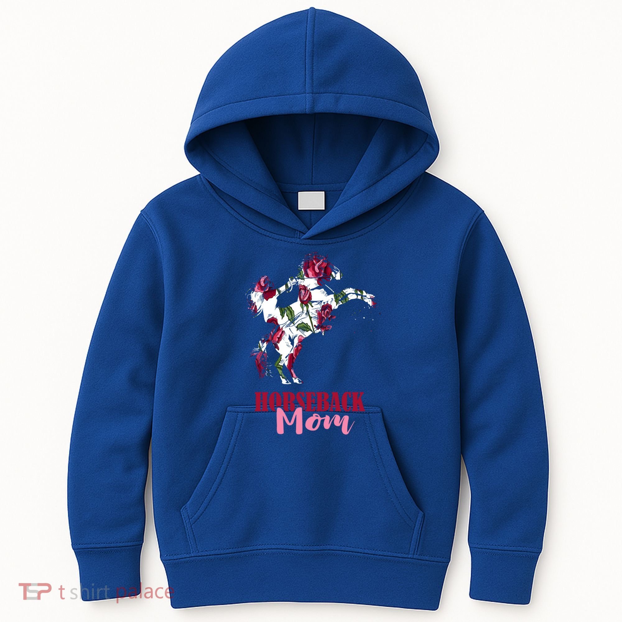 Horseback Mom Rose Horseback Riding Equestrian Rider Great Gift Kids Hoodie