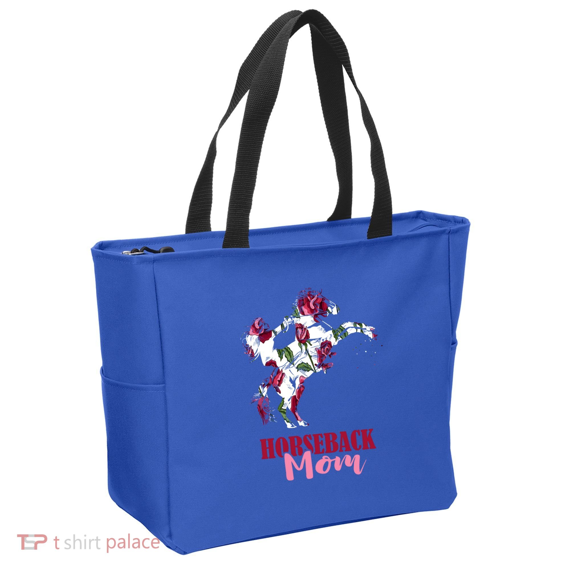 Horseback Mom Rose Horseback Riding Equestrian Rider Great Gift Tote Bag