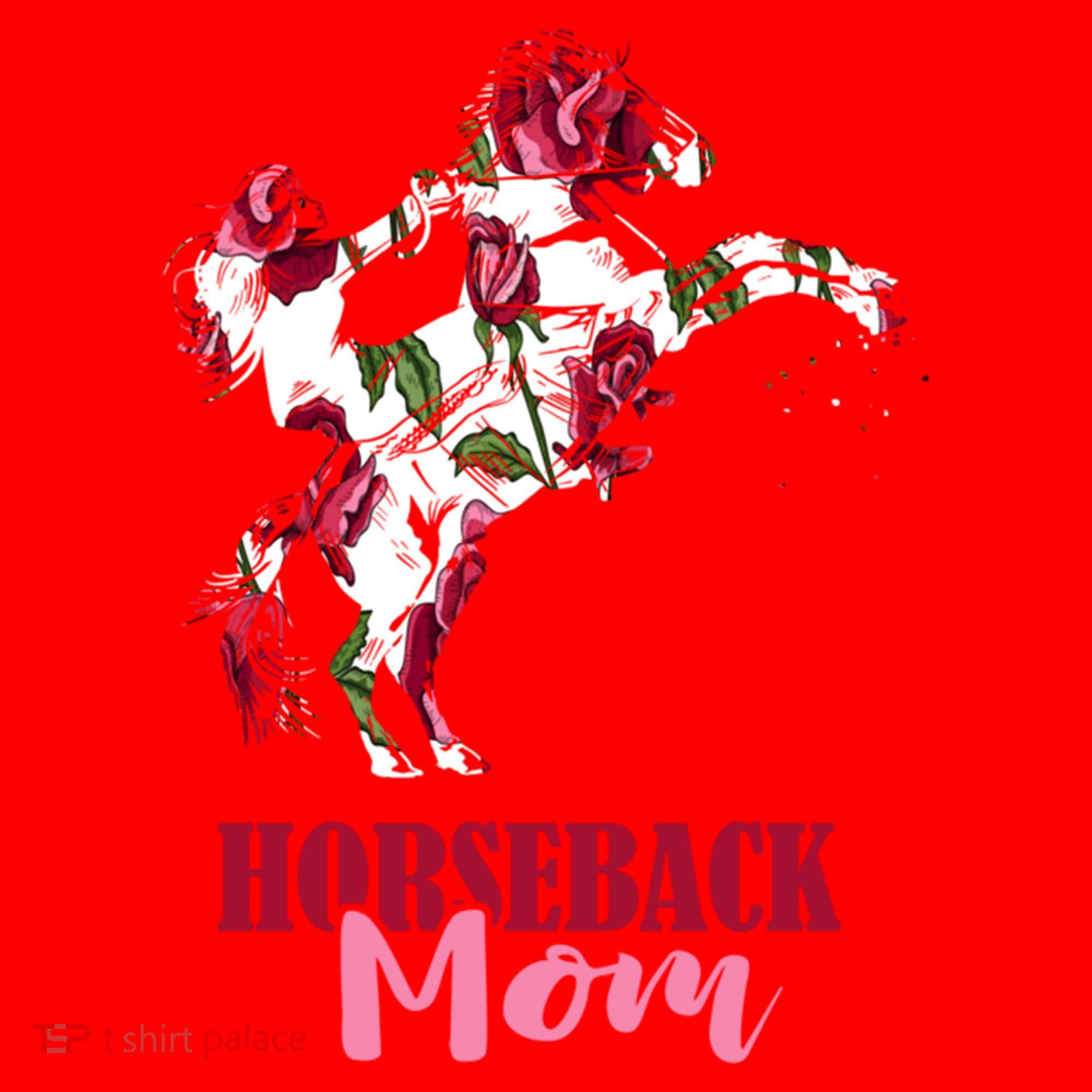 Horseback Mom Rose Horseback Riding Equestrian Rider Great Gift Santa Hat